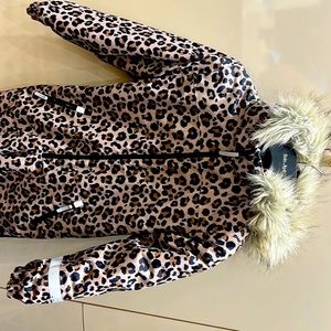 Girls one piece faux fur hooded snowsuit H&M